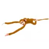 LEAN TOYS mascotte pluchen aap met baby, lichtbruin 90 cm
