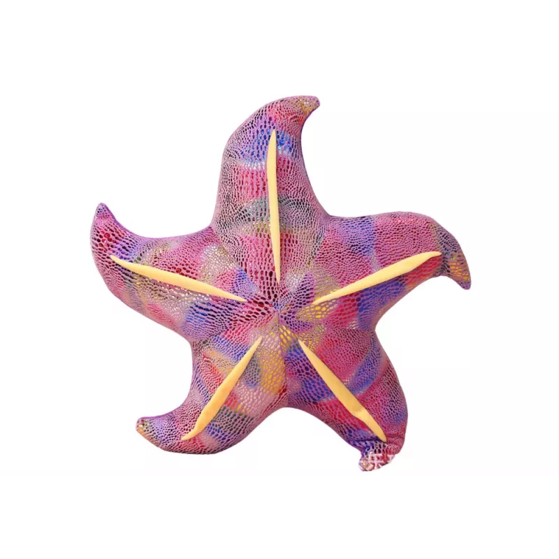 LEAN TOYS mascotte pluchen zeester paars kussen 20 cm