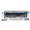 LEAN TOYS metalen stadsbus wit 1:43 diecast model met terugtrekmotor en openslaande deuren
