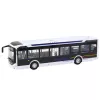 LEAN TOYS metalen stadsbus wit 1:43 diecast model met terugtrekmotor en openslaande deuren