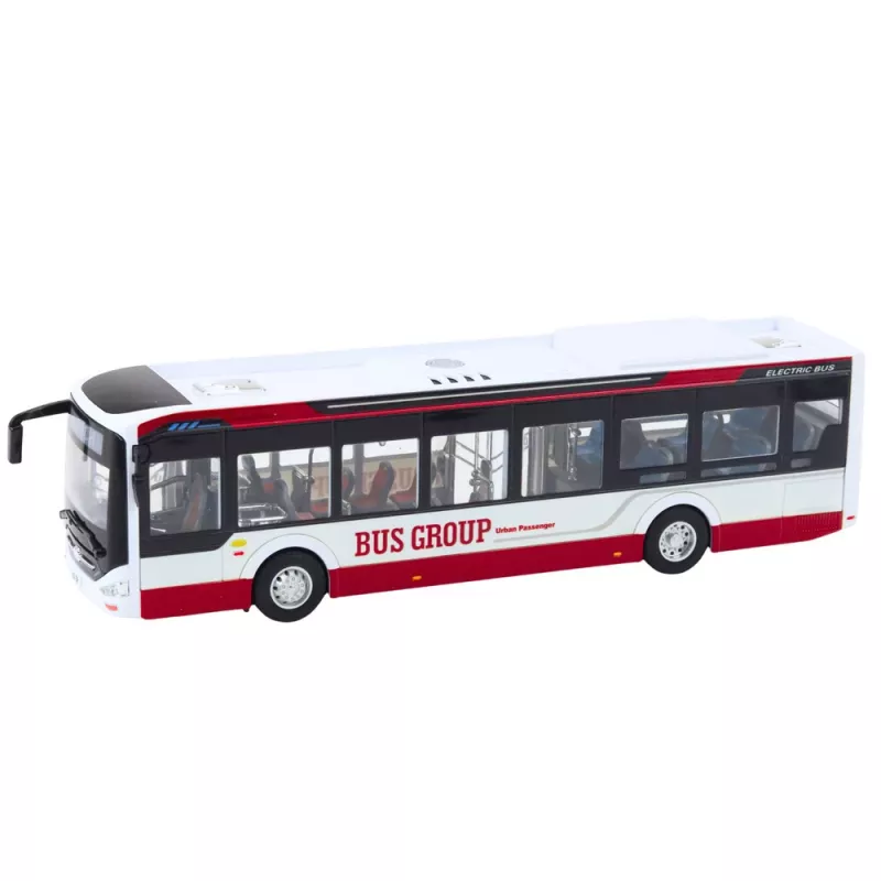 LEAN TOYS Metalen City Bus met Geluid en Licht 1:42