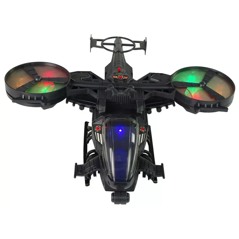 LEAN TOYS militaire helikopter met grote rotorbladen, lichten, geluid en rotatie