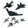 LEAN TOYS Militair set soldaten voertuigen schepen straaljagers basis 54 stuks