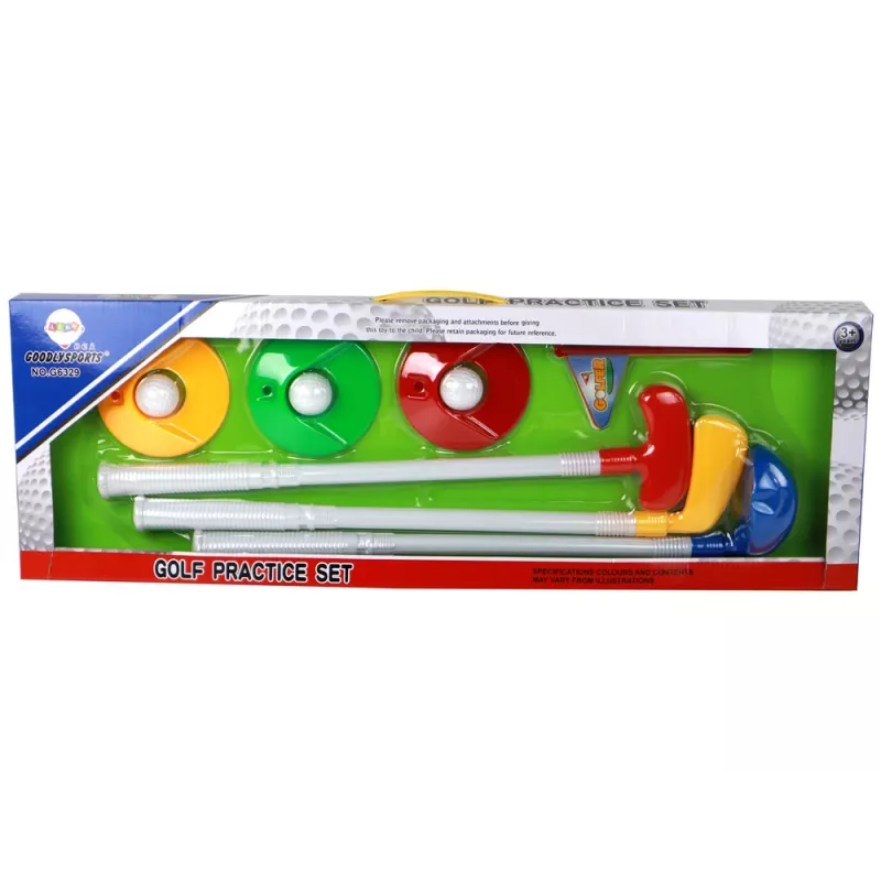 LEAN TOYS Minigolfset voor kinderen, clubs, 12-delig