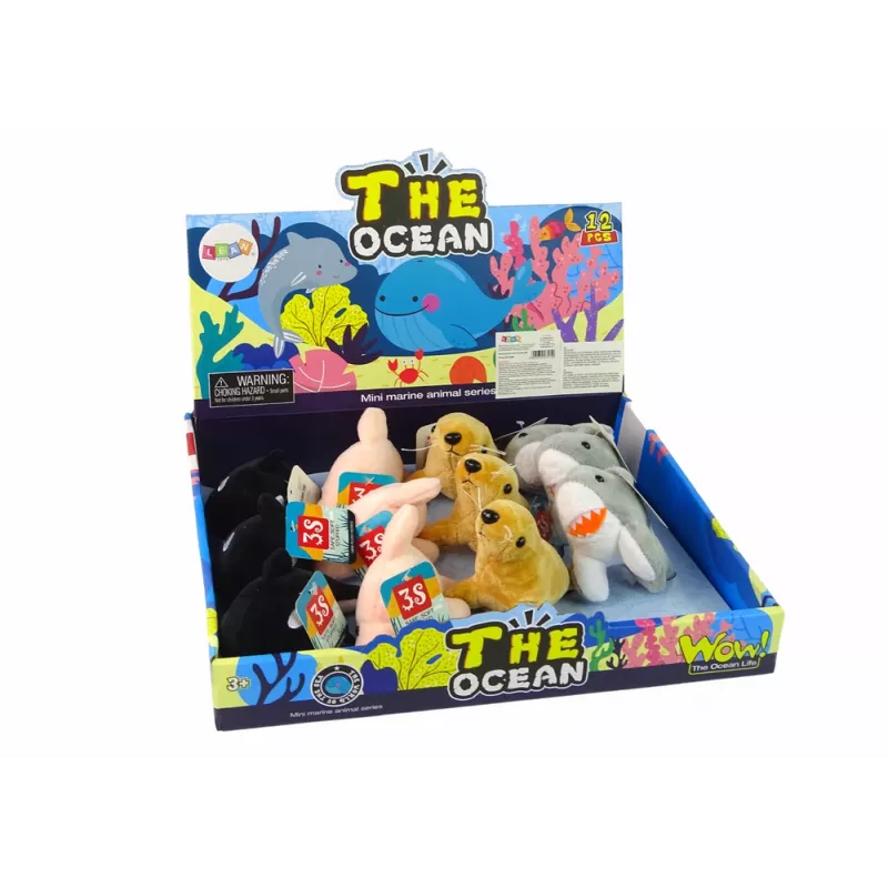 LEAN TOYS Mini pluche zeedieren 4 modellen