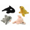 LEAN TOYS Mini pluche zeedieren 4 modellen