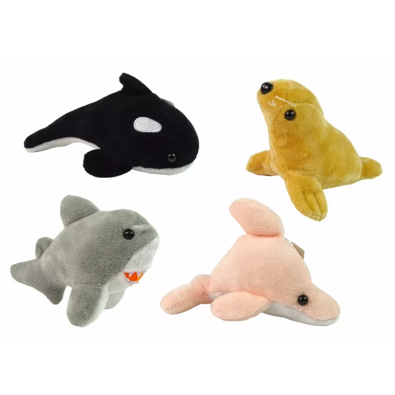 LEAN TOYS Mini pluche zeedieren 4 modellen