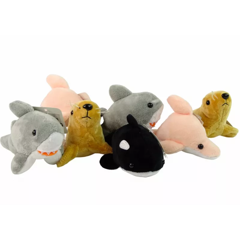 LEAN TOYS Mini pluche zeedieren 4 modellen