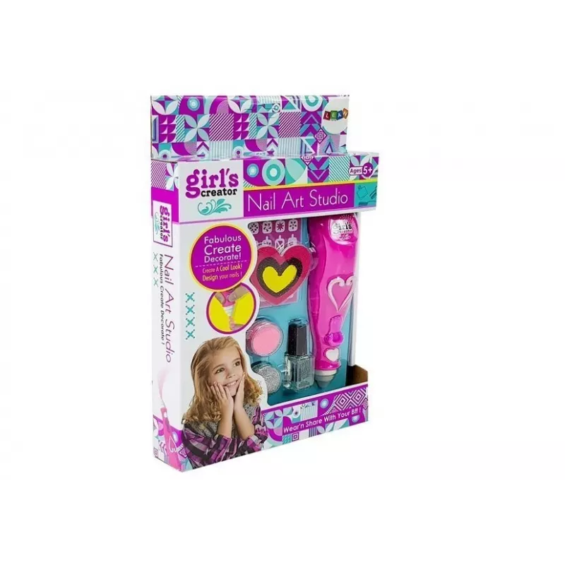 LEAN TOYS nagellakset met dispenser glitter nagellak