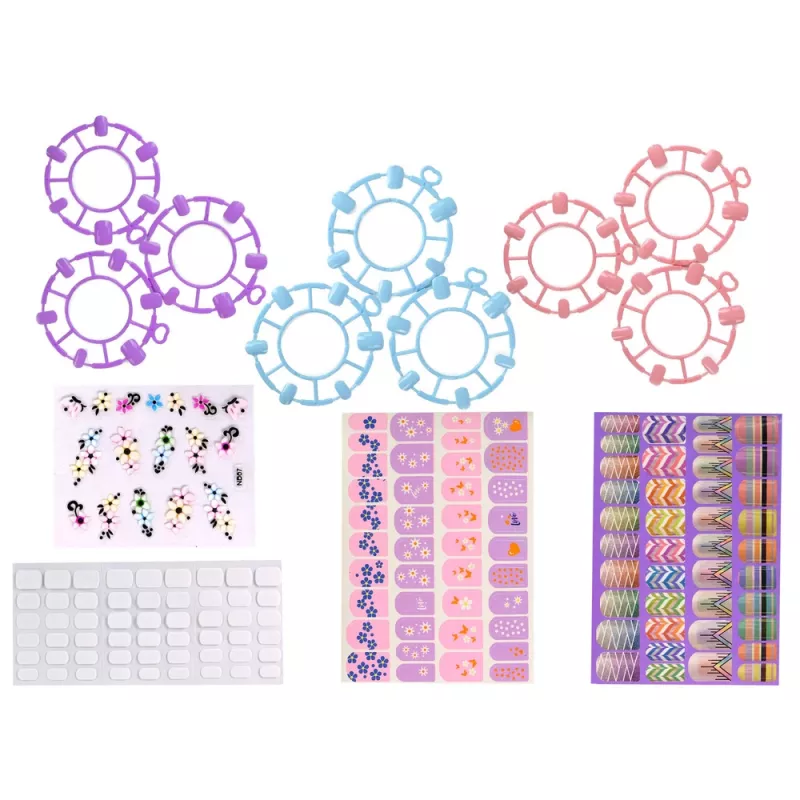 LEAN TOYS nagellakset met vormer, lamp, vijl en brokaat