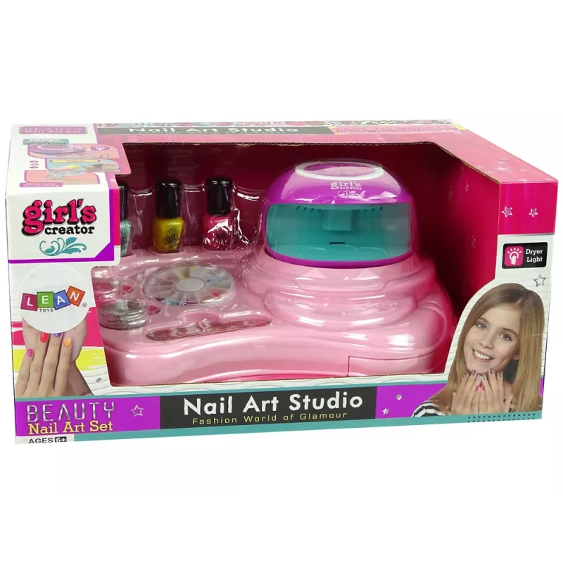 LEAN TOYS Nagellakset met nagelglitter, droger en stickers