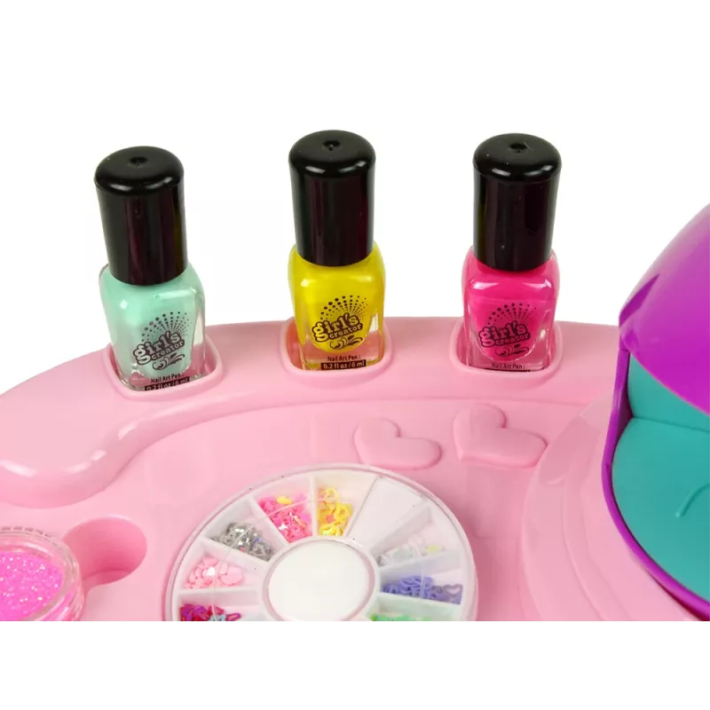 LEAN TOYS Nagellakset met nagelglitter, droger en stickers