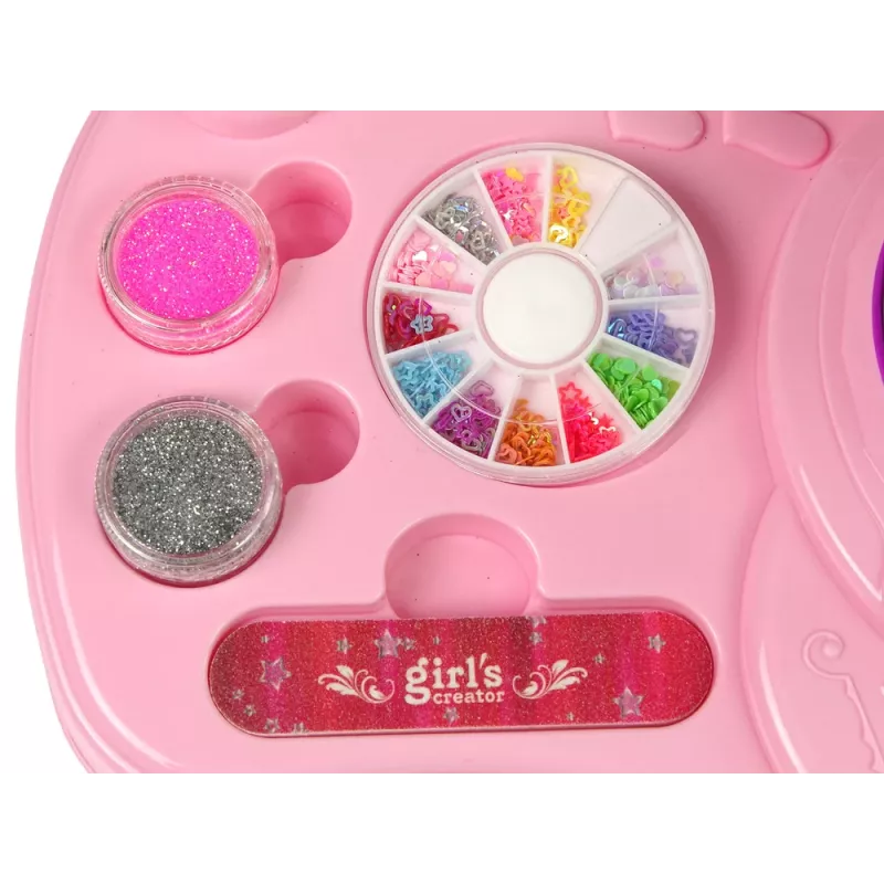 LEAN TOYS Nagellakset met nagelglitter, droger en stickers