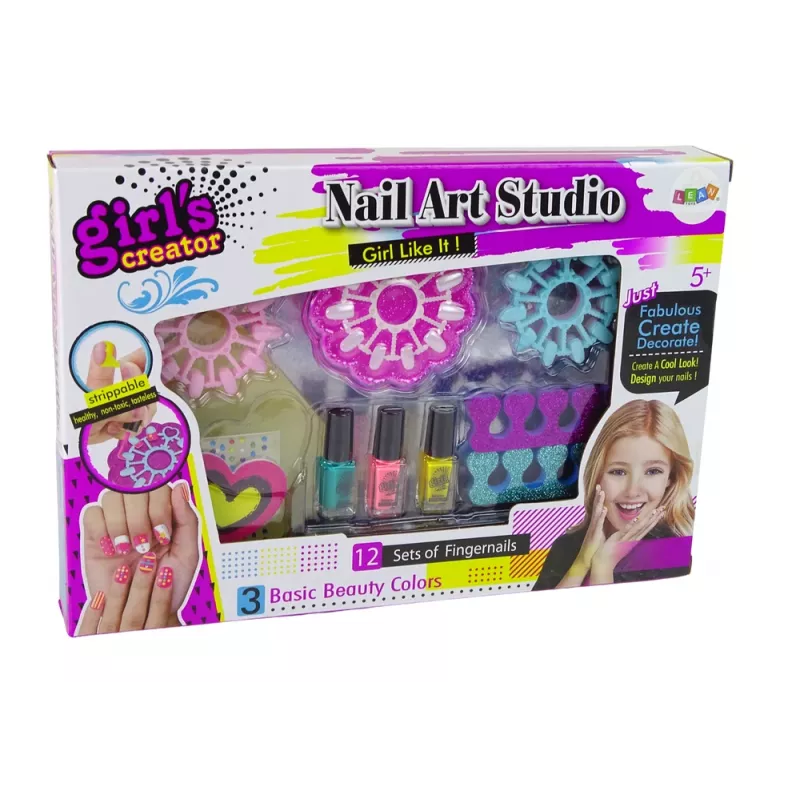 LEAN TOYS nagelstylingset voor kleine dames nagelkunst-studio