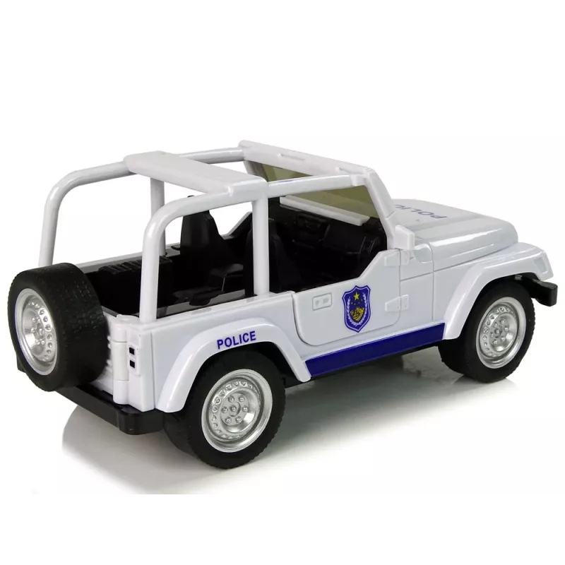LEAN TOYS offroad politieauto wit