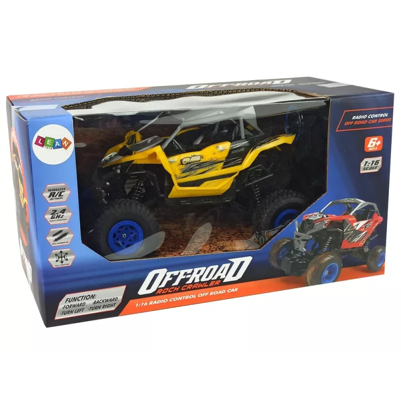 LEAN TOYS offroad-afstandsbediening 2,4 GHz 1:16 geel