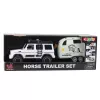 LEAN TOYS offroadvoertuig met paardentrailer, figuur, lichten en geluiden