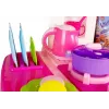 LEAN TOYS roze keuken met waterpannen, levensmiddelen en geluid