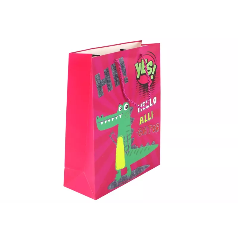 LEAN TOYS roze papieren draagtas 32cm x 26cm x 10cm