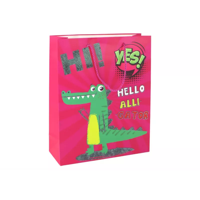 LEAN TOYS roze papieren draagtas 32cm x 26cm x 10cm