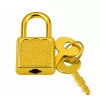 LEAN TOYS plastic schatkist voor kinderen met hangslot en 2 sleutels, goud versierd