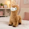 LEAN TOYS Pluchen alpaca Knuffeldier met zachte vacht Beige 28 cm