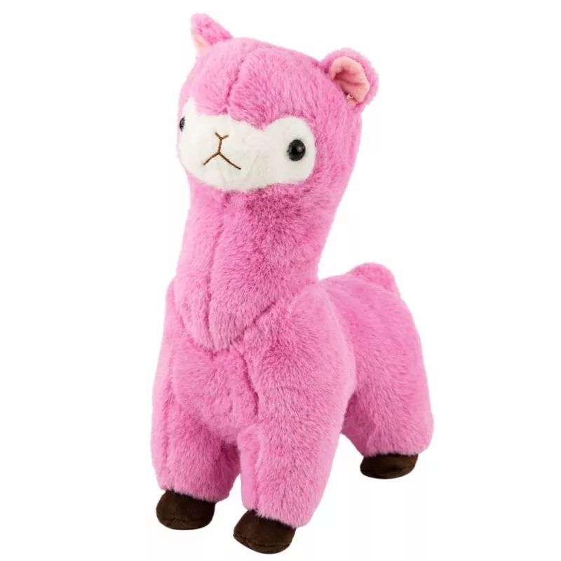 LEAN TOYS pluche alpaca lama knuffel – ultra zacht zachte roze 28 cm