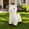 LEAN TOYS pluchen alpaca zachte witte vacht 28 cm