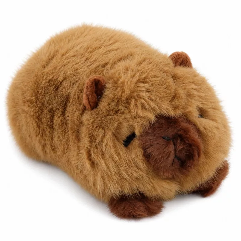 LEAN TOYS Pluchen capybara diermascotte Knuffeldier Bruin 16 cm