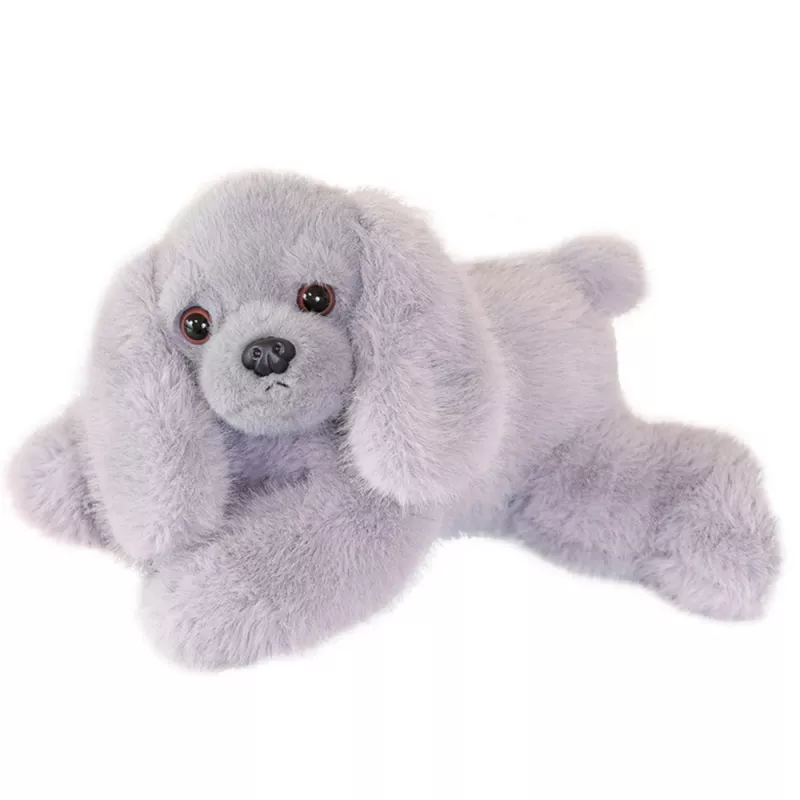 LEAN TOYS pluche cocker spaniel hond met verzwaarde poten, grijs, 30 cm