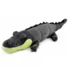 LEAN TOYS Pluchen krokodil mascotte knuffel - realistisch grijs, 90 cm