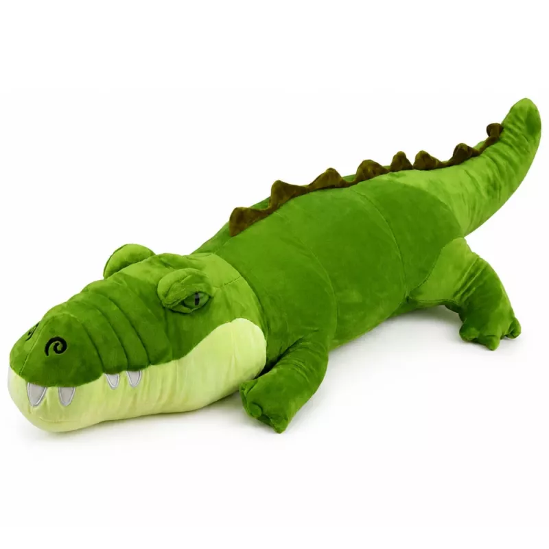 LEAN TOYS pluchen krokodil mascotte knuffeldier realistisch groen 70cm