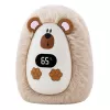 LEAN TOYS pluchen egel handwarmer oplaadbaar beige 45°C / 55°C / 65°C