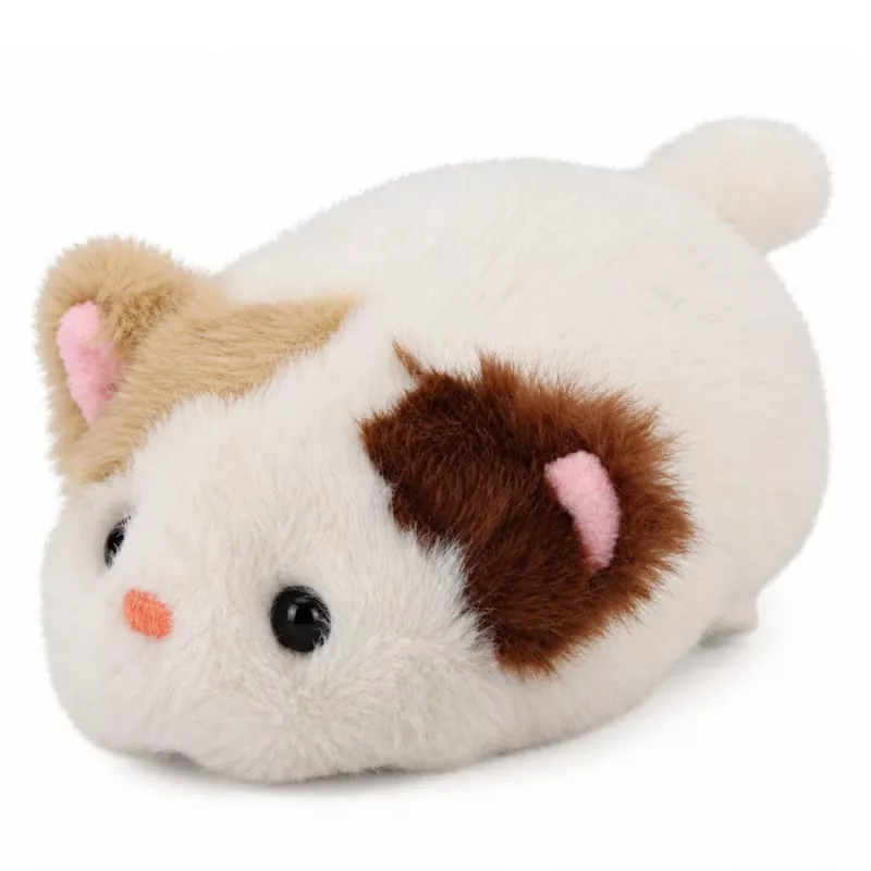 LEAN TOYS Pluchen katje mascotte Knuffeldier Zacht Klein Wit 16 cm