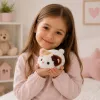 LEAN TOYS Pluchen katje mascotte Knuffeldier Zacht Klein Wit 16 cm