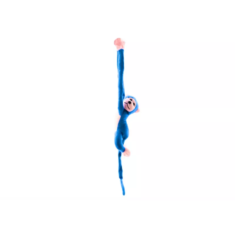 LEAN TOYS pluche aap mascotte met geluid, blauw 80 cm