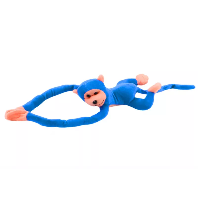 LEAN TOYS pluche aap mascotte met geluid, blauw 80 cm