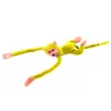 LEAN TOYS pluchen aap mascotte met geluid, geel 80 cm