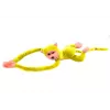 LEAN TOYS pluchen aap mascotte met geluid, geel 80 cm