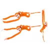 LEAN TOYS pluchen aap met babymascotte, oranje met geluid 70 cm