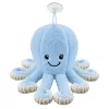 LEAN TOYS Pluchen Octopus met Zuignap, Blauw, 16 cm
