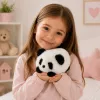 LEAN TOYS Pluchen panda Knuffeldier Zwart en Wit 16 cm