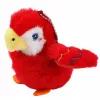 LEAN TOYS pluchen papegaai sleutelhanger rood 9 cm