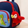 LEAN TOYS pluchen papegaai sleutelhanger rood 9 cm