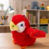 LEAN TOYS pluchen papegaai sleutelhanger rood 9 cm