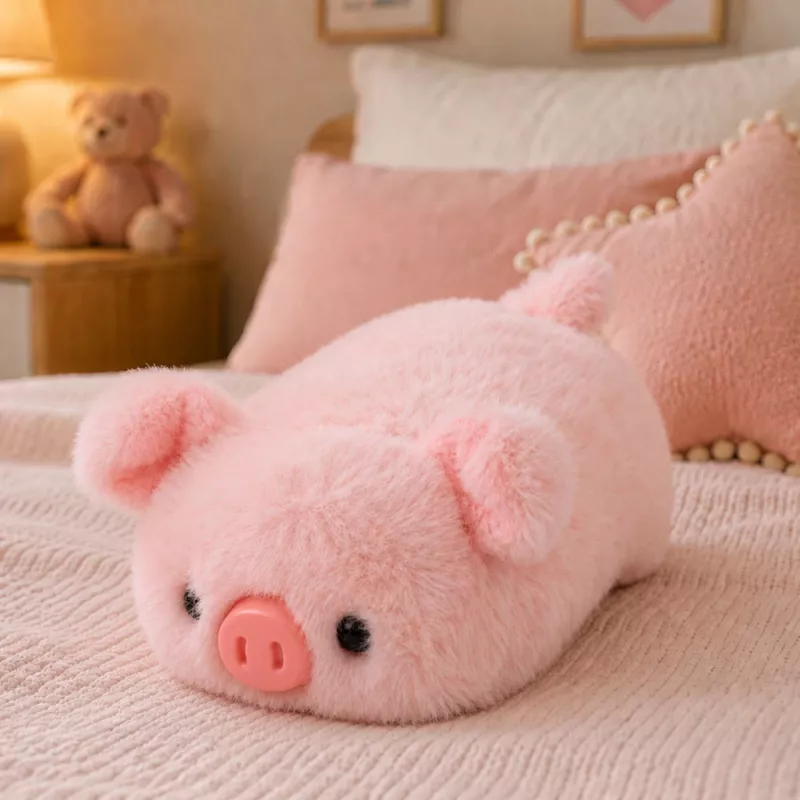 LEAN TOYS Pluchen varken mascotte Zacht knuffeldier Roze 16 cm