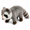 LEAN TOYS pluchen wasbeer mascotte – realistisch zachte knuffel, grijs 45 cm