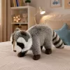 LEAN TOYS pluchen wasbeer mascotte – realistisch zachte knuffel, grijs 45 cm
