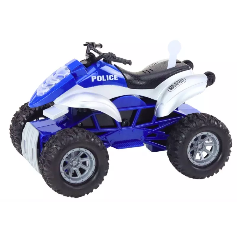 LEAN TOYS politiequad met aanhanger en motorboot