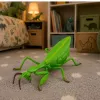 LEAN TOYS Bidsprinkhaan rubberen figuur rekbaar realistisch groen 18 cm